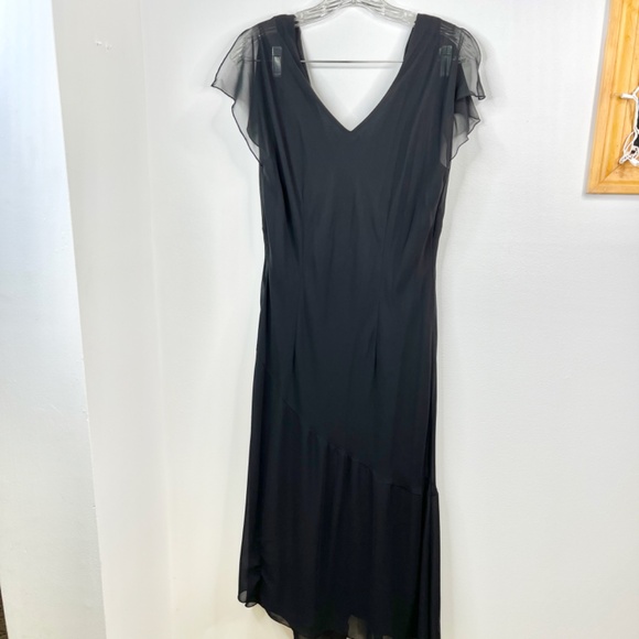 Vintage AGB Dress byer California Black Chiffon Dress – Size 12 - Picture 3 of 6